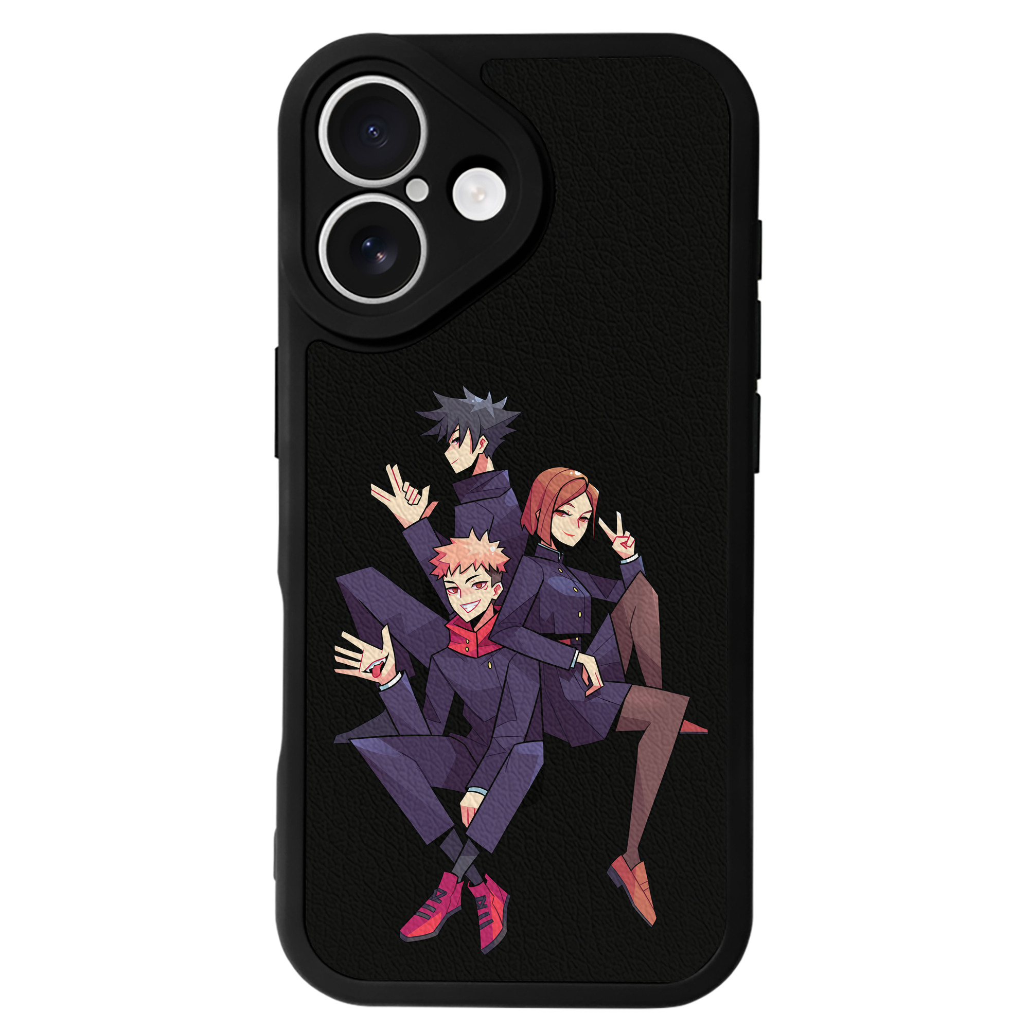 （画像用） 呪術廻戦 Jujutsu Kaisen 【iPhone 16シリーズ対応】シリコンスマホケース（レザー調） 材質：シリコン